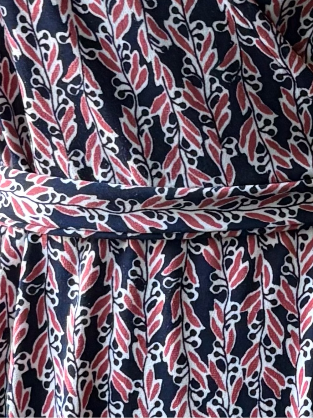 LOFT Sleeveless Navy & Pink Wrap Dress, V Neck, XSP